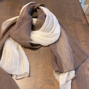Beautiful brown and cream scarf.